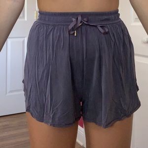 purple / gray lululemon dancer shorts